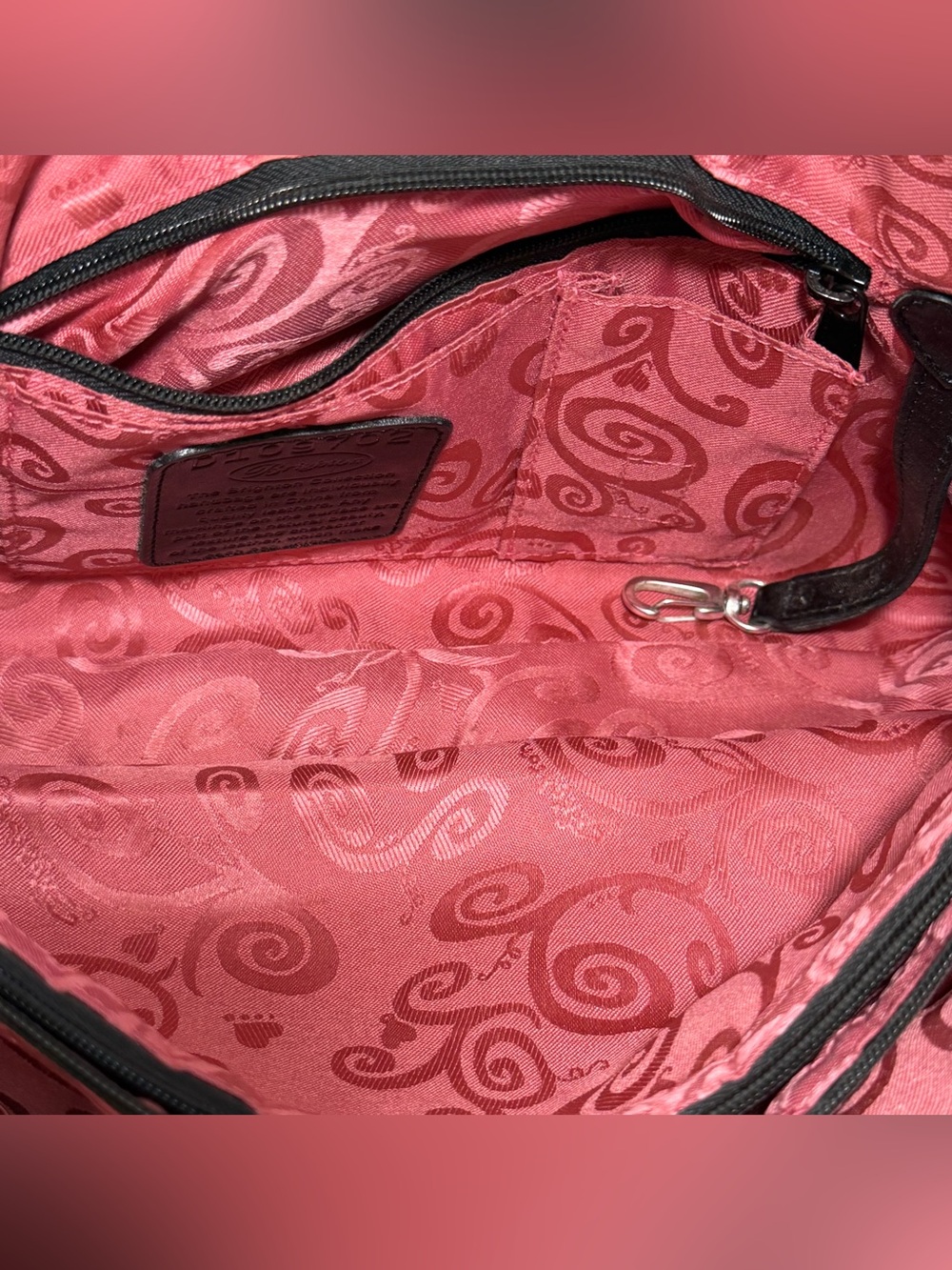 Brighton Bea Floral Canvas Leather Trim Shoulder Bag - Picture 12 of 15